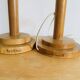 Pair of vintage I.M.T. wooden lamps from the 70s/80s.