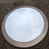 Double mirrors stacked round Fontana arte design Italy vintage