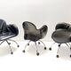 Black Leather Incisa Office Chair by Vico Magistretti for De Padova, 1992