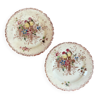 2 small Terre de fer “birds” plates