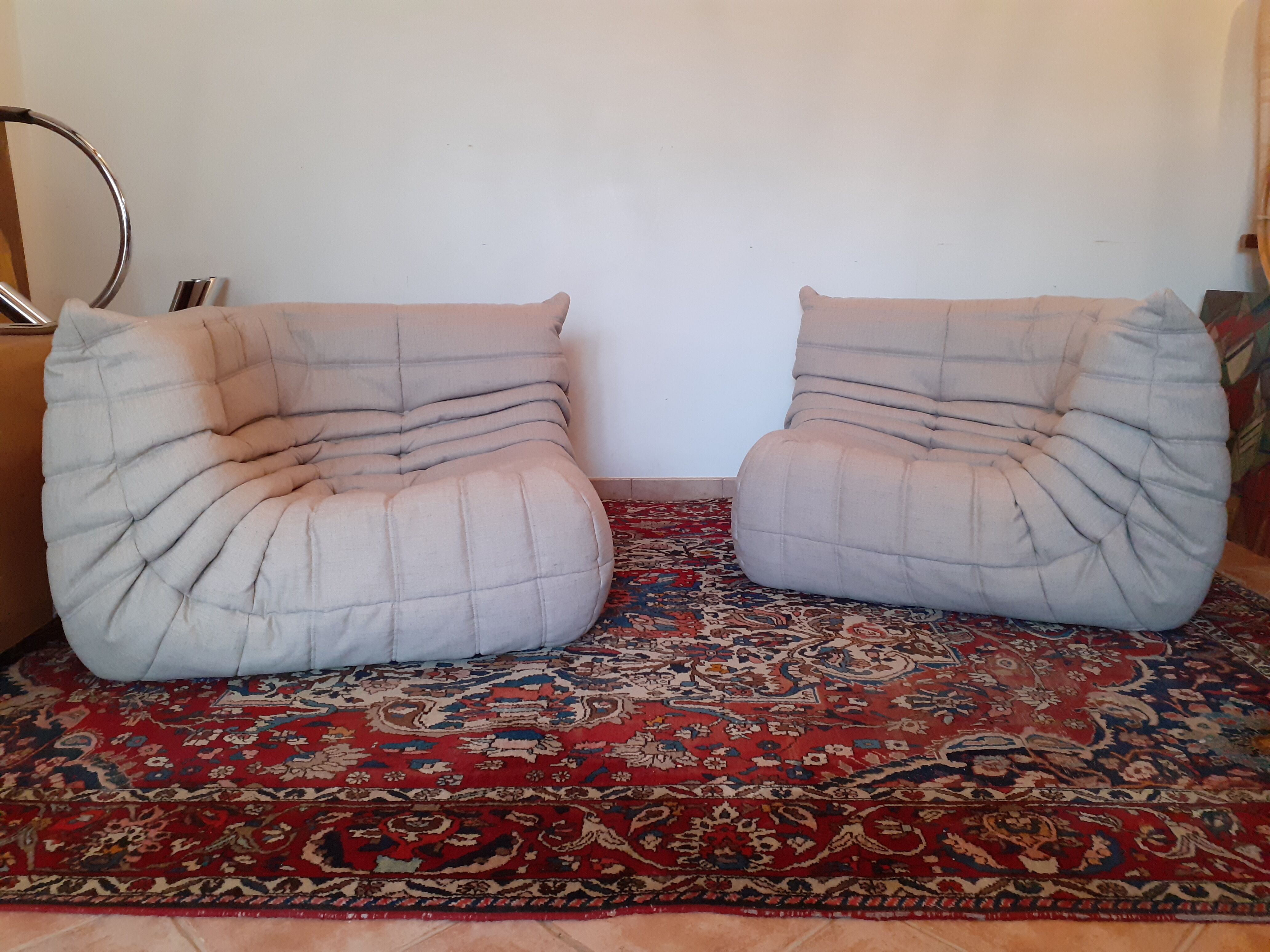 Two corner chairs Togo by Michel Ducaroy