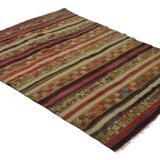 Turkish Anatolian Handmade Vintage Area Kilim Rug 216 cm x 160 cm