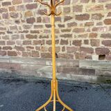 Antique French Art Deco Parrot Coat Rack Curved Wood Baumann