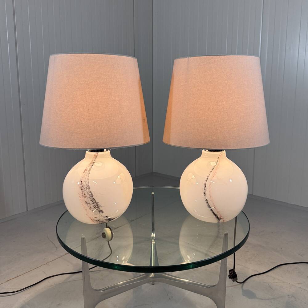 Peill & Putzler large glass table lamps 1970’s