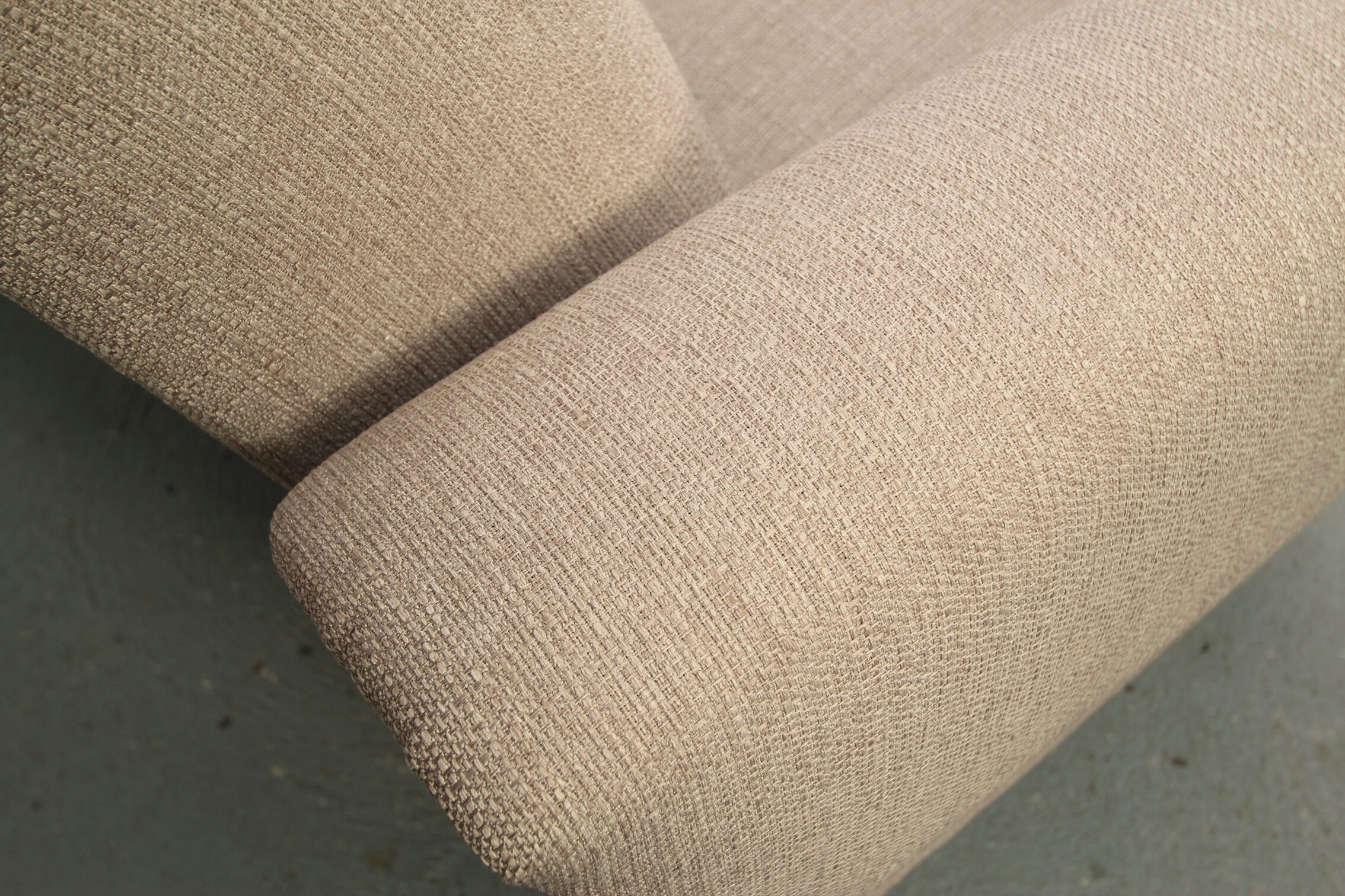 Scandinavian 3-seater sofa in beige, completely restored