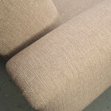 Scandinavian 3-seater sofa in beige, completely restored
