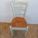 Suite de 4 chaises en bois et paille