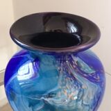 Vase Biot J M Operto verre multicouches vintage