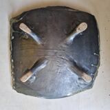 Dish on feet or storage compartment in enameled stoneware signed gerard tridot france