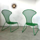 Set 2 armchairs green ikea vintage ps 2012 design wiebke braasch vintage metal