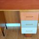 Restored vintage desk + matching chair 89 x 50 x 76 cm