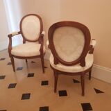Pair of louis XVI armchairs around 1780