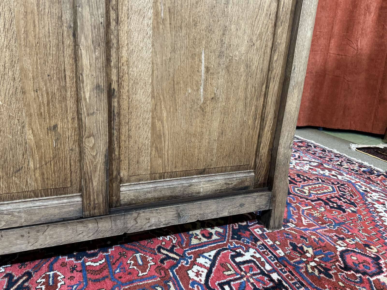 Oak wardrobe with sliding doors from the 1930s.