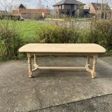 Raw wood farmhouse table