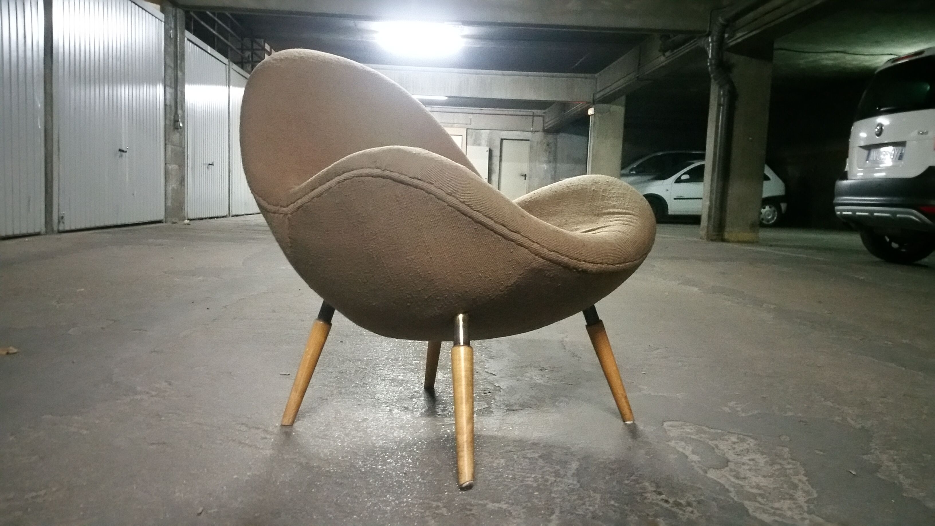 Chair Organic egg of Fritz Neth in the 1950s to Correcta