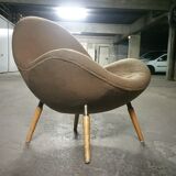 Chair Organic egg of Fritz Neth in the 1950s to Correcta
