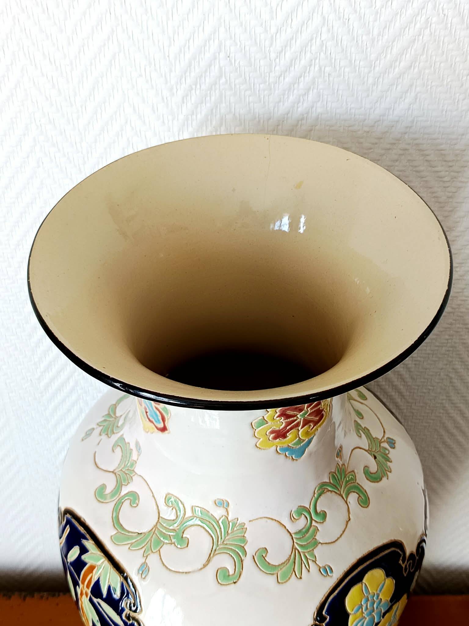 Vase en céramique japonisant