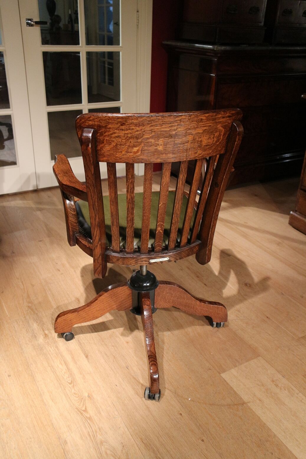 Antique oak office chair