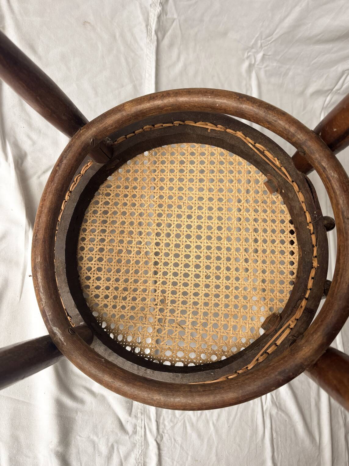 Bistro chair with caned seat, Thonet type