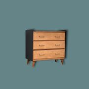 1960 compass foot chest of drawers