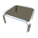 Vintage coffee table square smoked glass 1960s-1970s