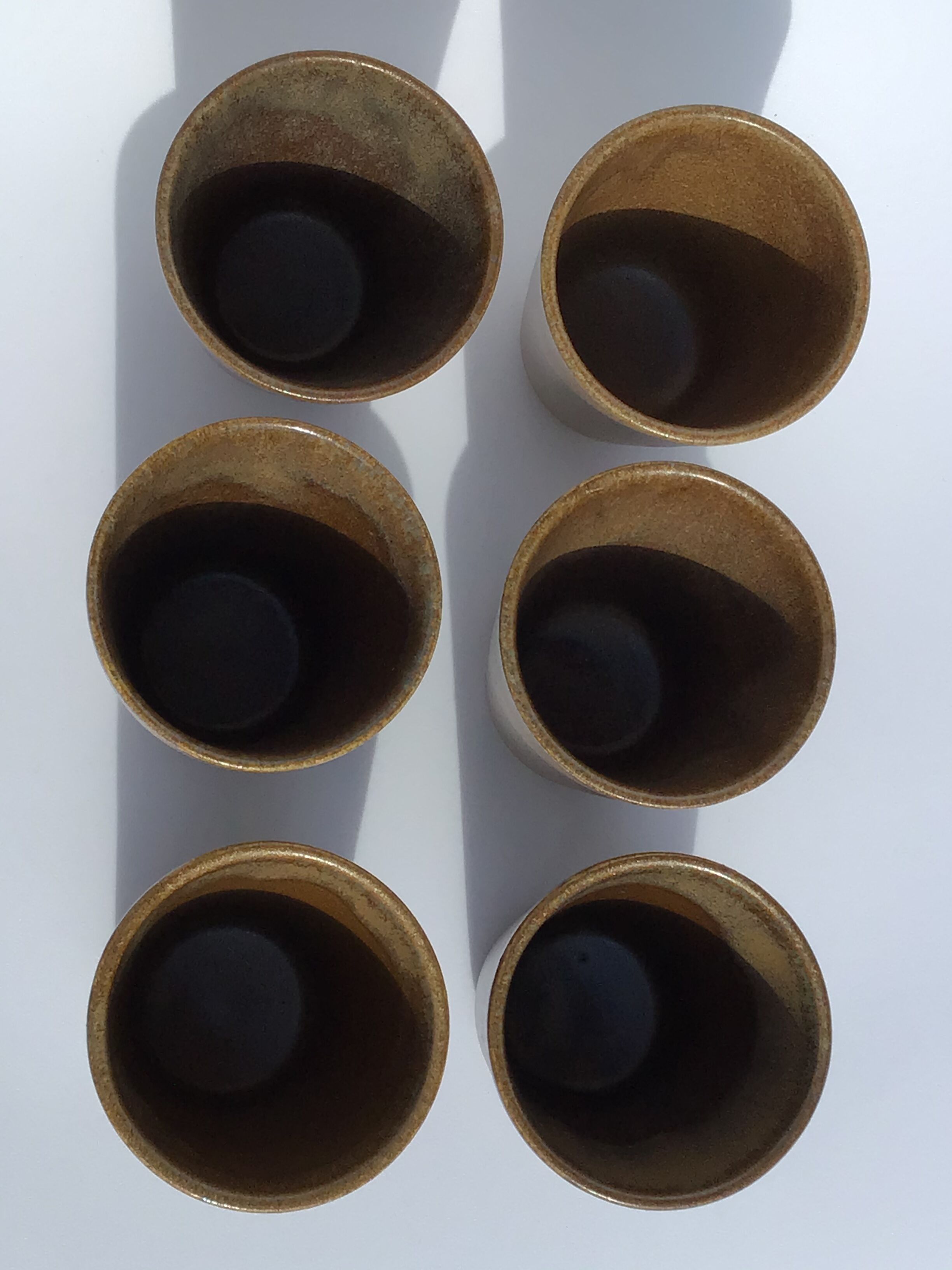 6 vintage digoin sandstone cups