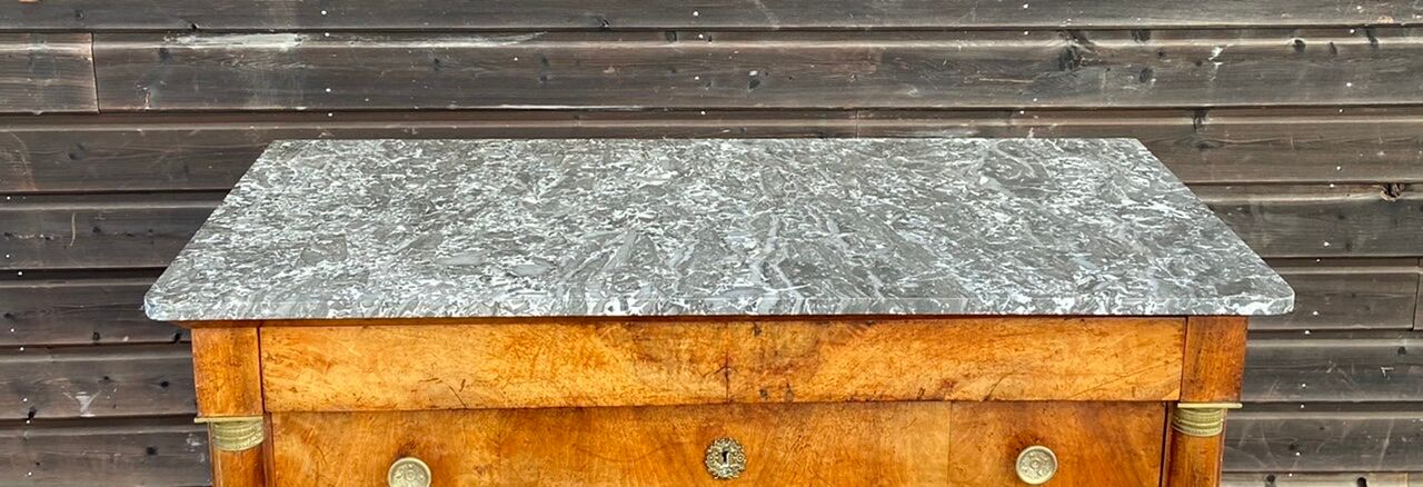 Empire Period Commodity In Walnut 19th Century