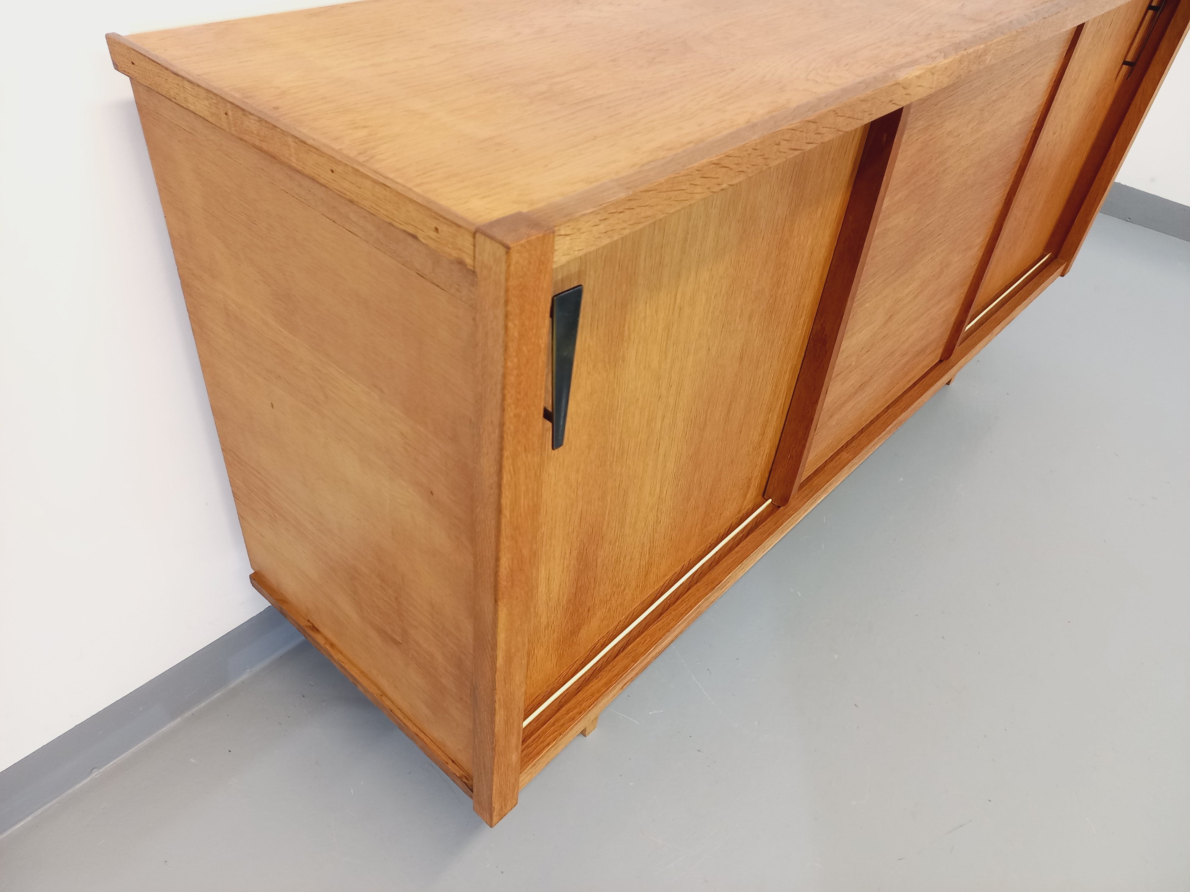 Vintage row in light oak wood from the 60s