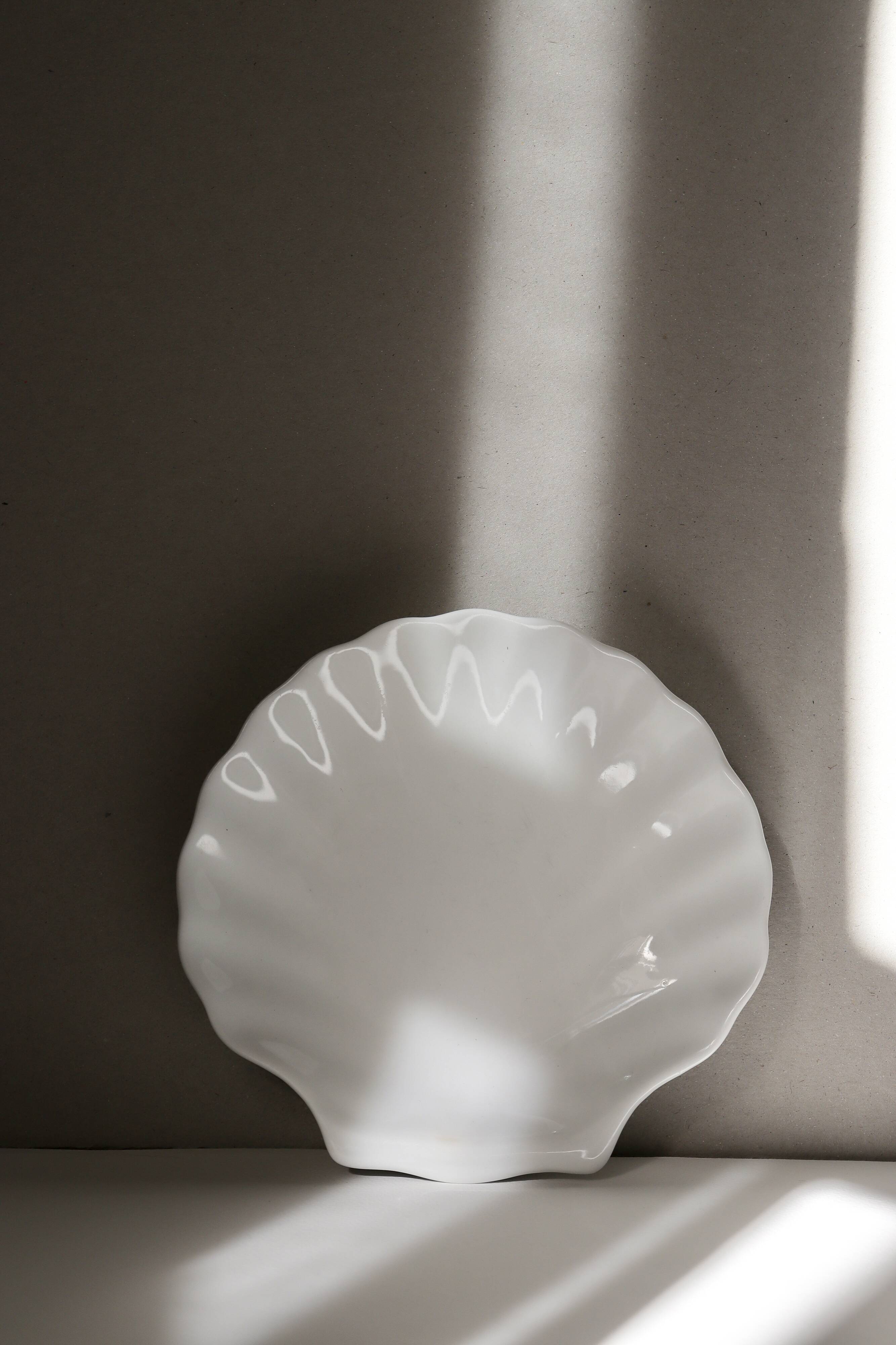 White shell cup