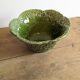 Saladier vintage chou vert en barbotine