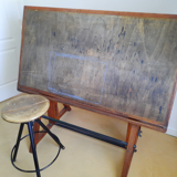 Table d'architecte bois massif