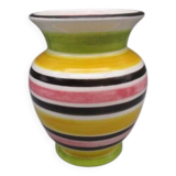 Vase vintage en faïence Val d'or