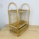 Vintage rattan wall shelf
