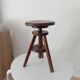Tabouret de peintre vintage en bois massif