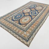 Tapis persan bleu fait main unique 6x11, 188x328Cm