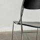 Set of minimalist postmodern stackable chairs, 1980s.