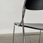 Set of minimalist postmodern stackable chairs, 1980s.