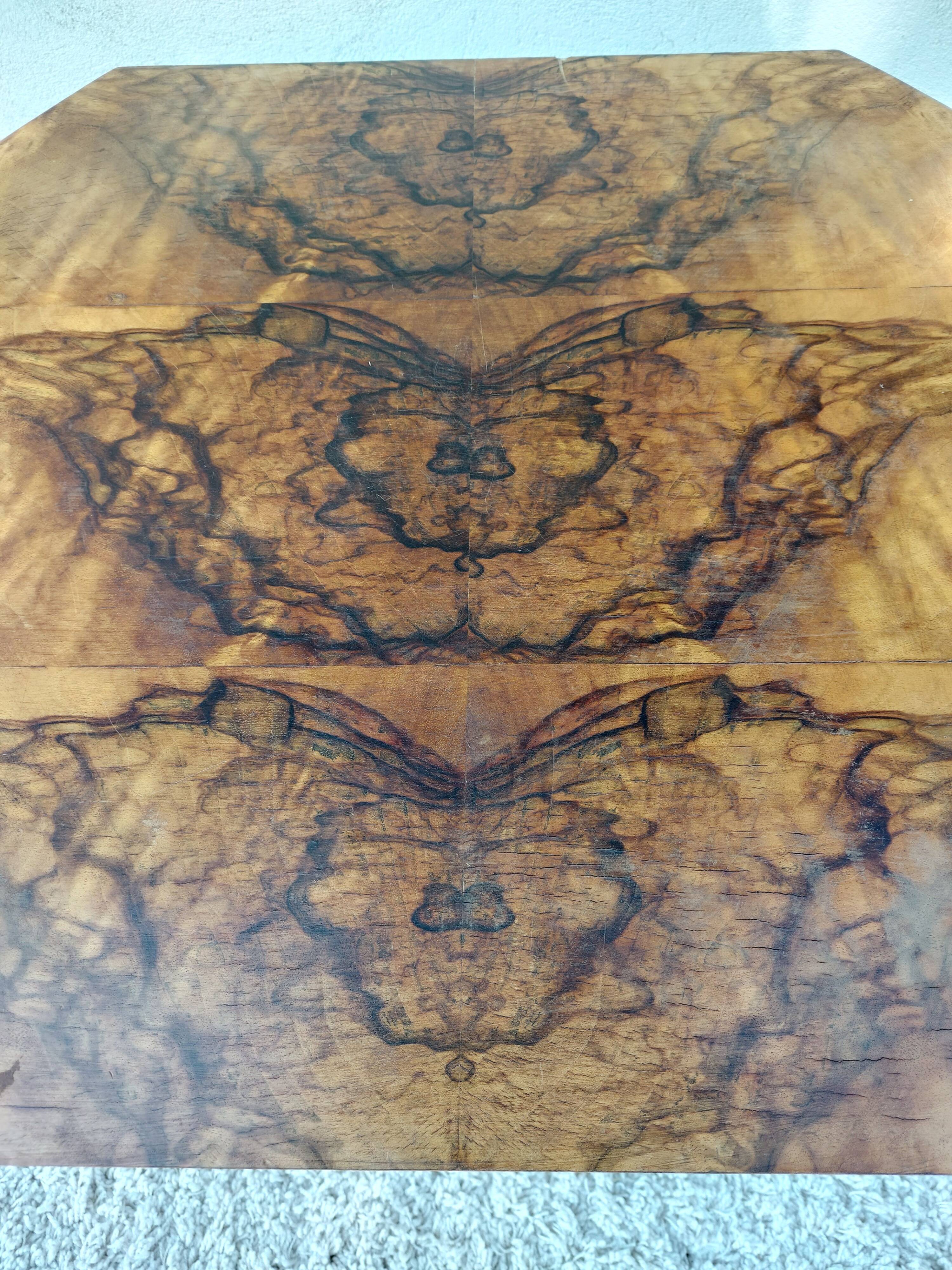 Square art deco pedestal table