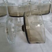 Ice cream coupe, stemmed glass, smoked glass verrines "space age"