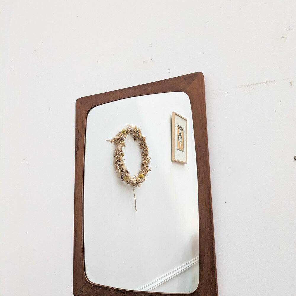 Scandinavian teak mirror