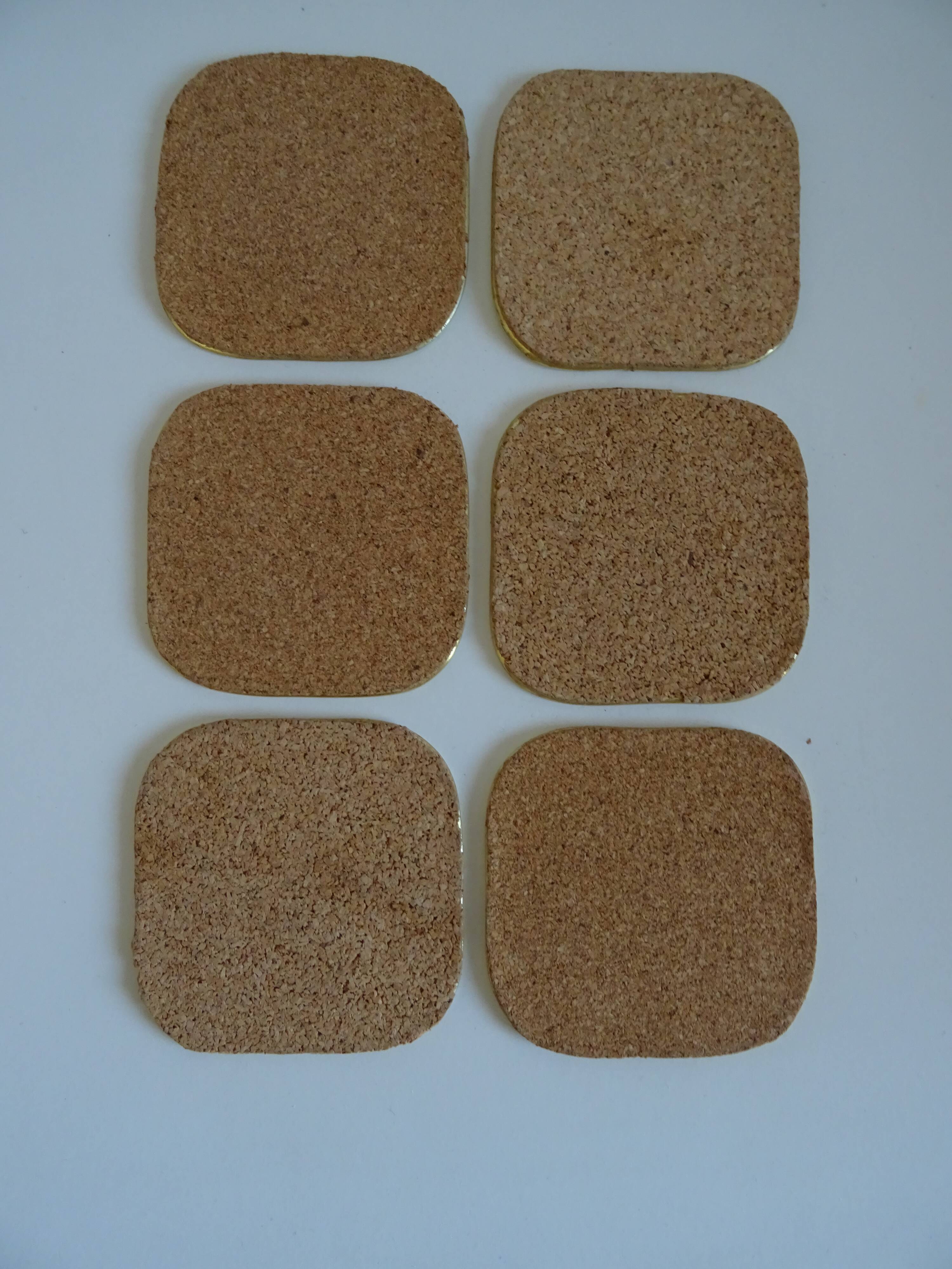 Series of 6 vintage mother-of-pearl coasters
