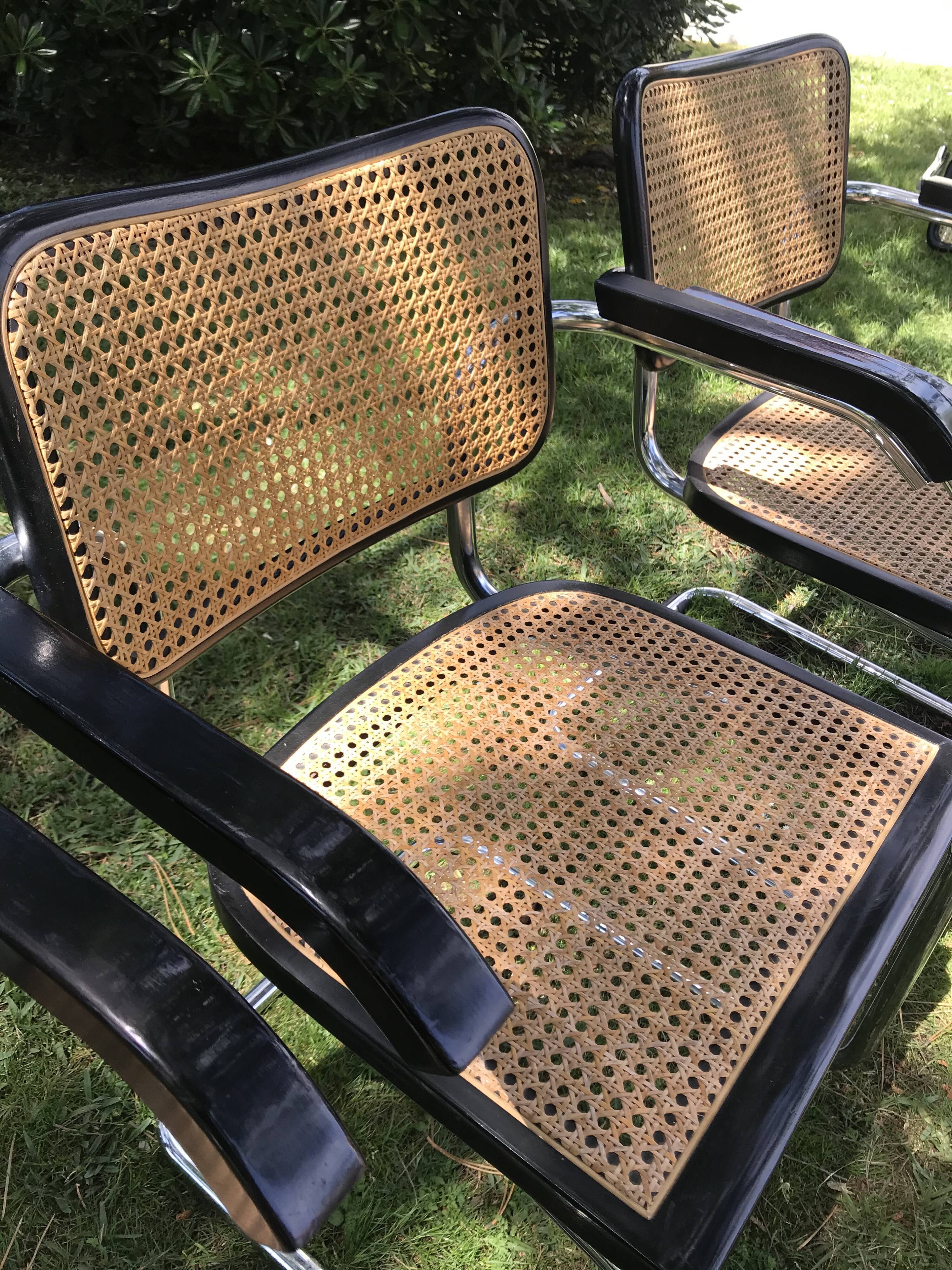 4 chairs B64 Cesca by Marcel Breuer