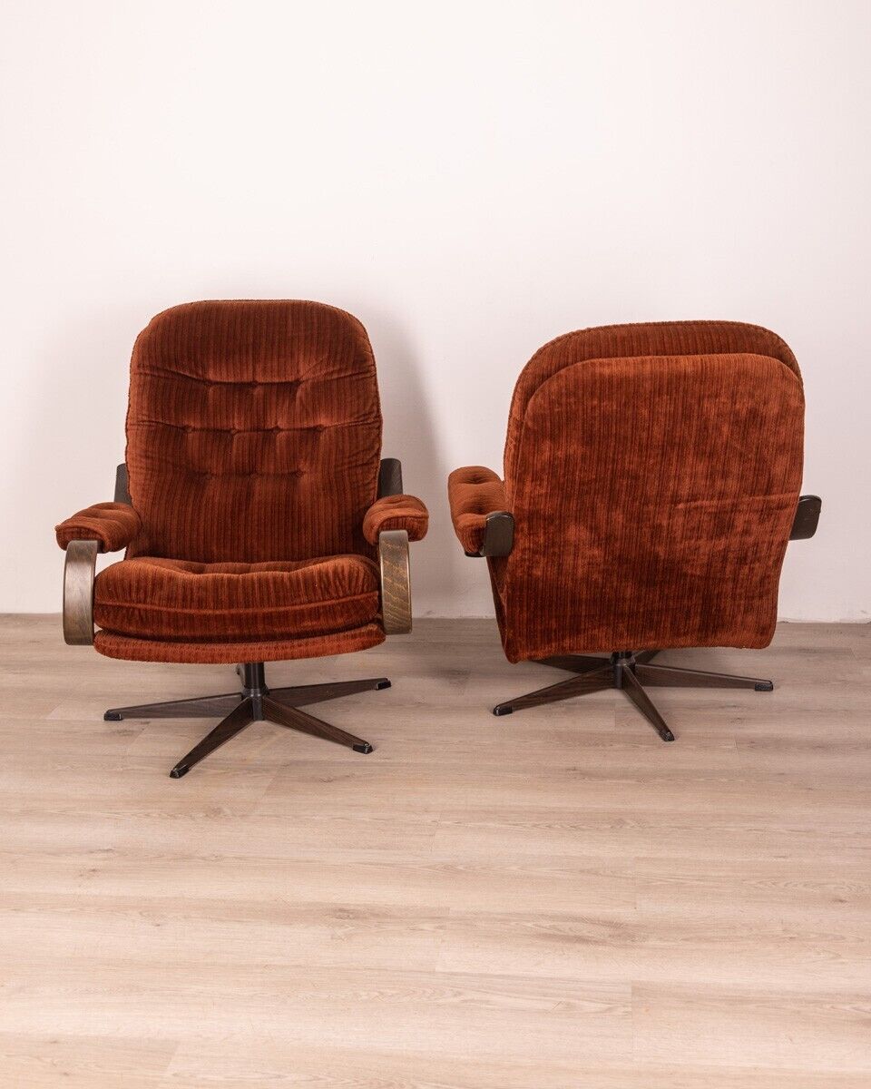 Pair of vintage armchairs from the 60s Bordeaux Danish design