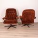 Pair of vintage armchairs from the 60s Bordeaux Danish design