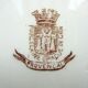 3 GIEN's Maroon Bird Dessert Plates, Provençal style with Hirondelle