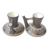 Set of 2 Small Modernist Ceramic Jugs from the 70s