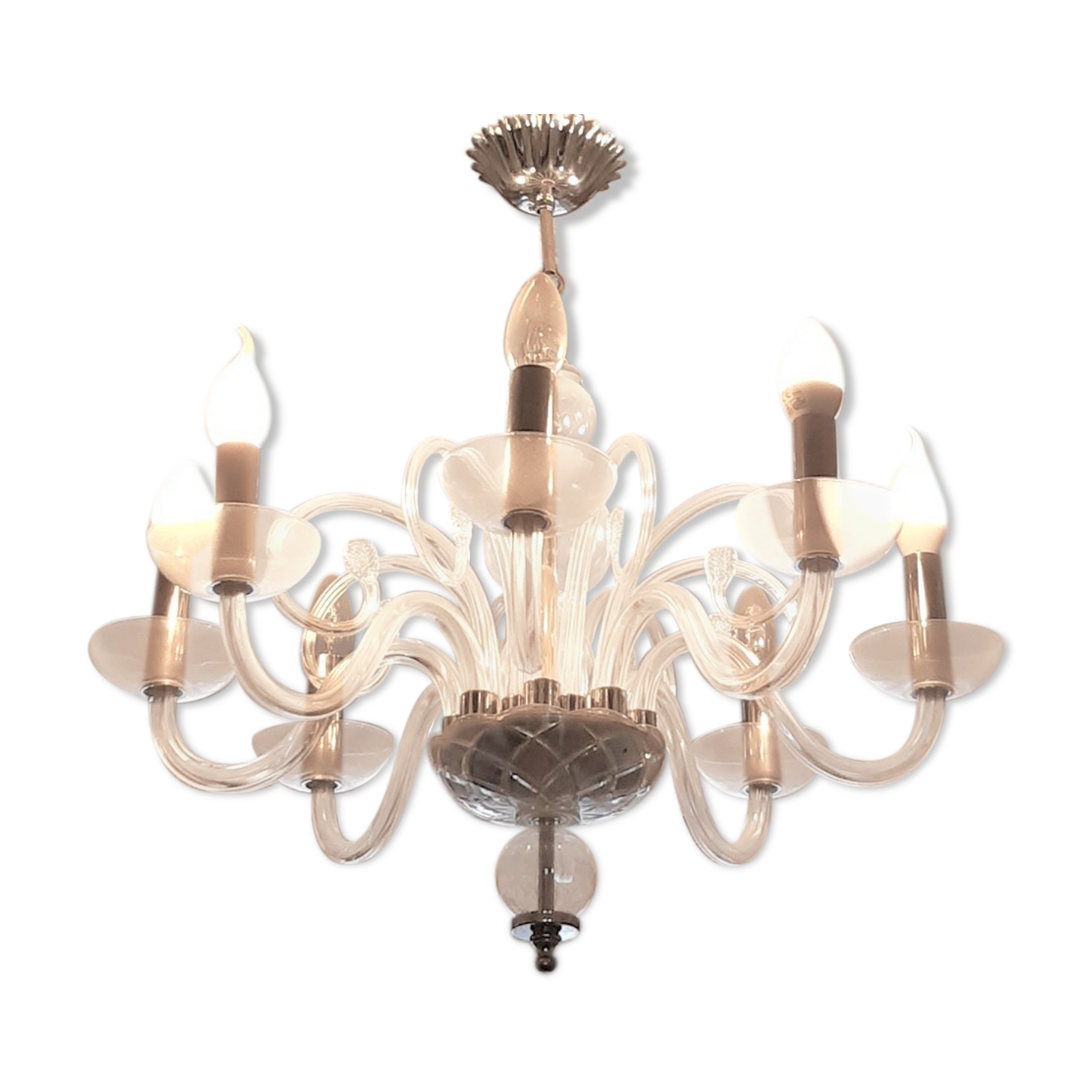 Murano 8-branch chandelier