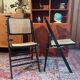 Folding cane chairs