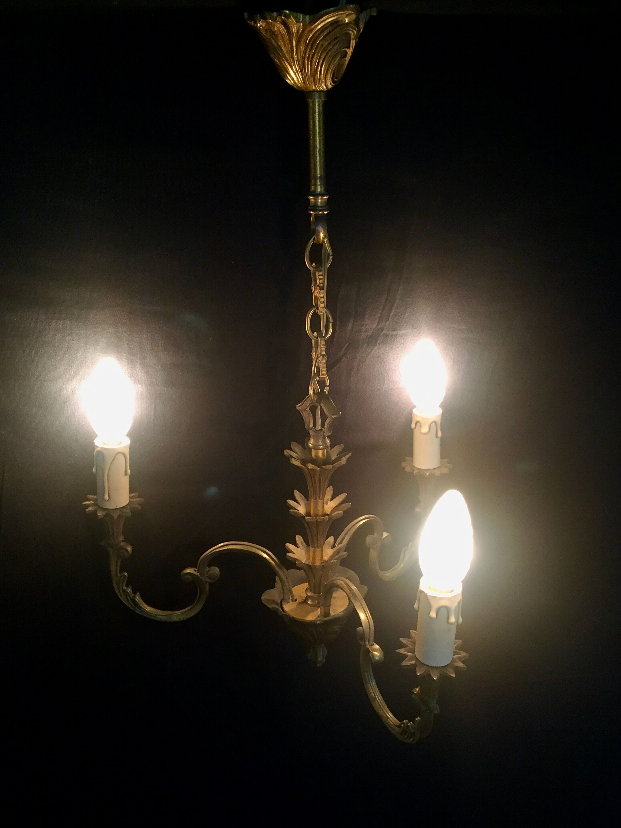 Lustre 3 bronze lights