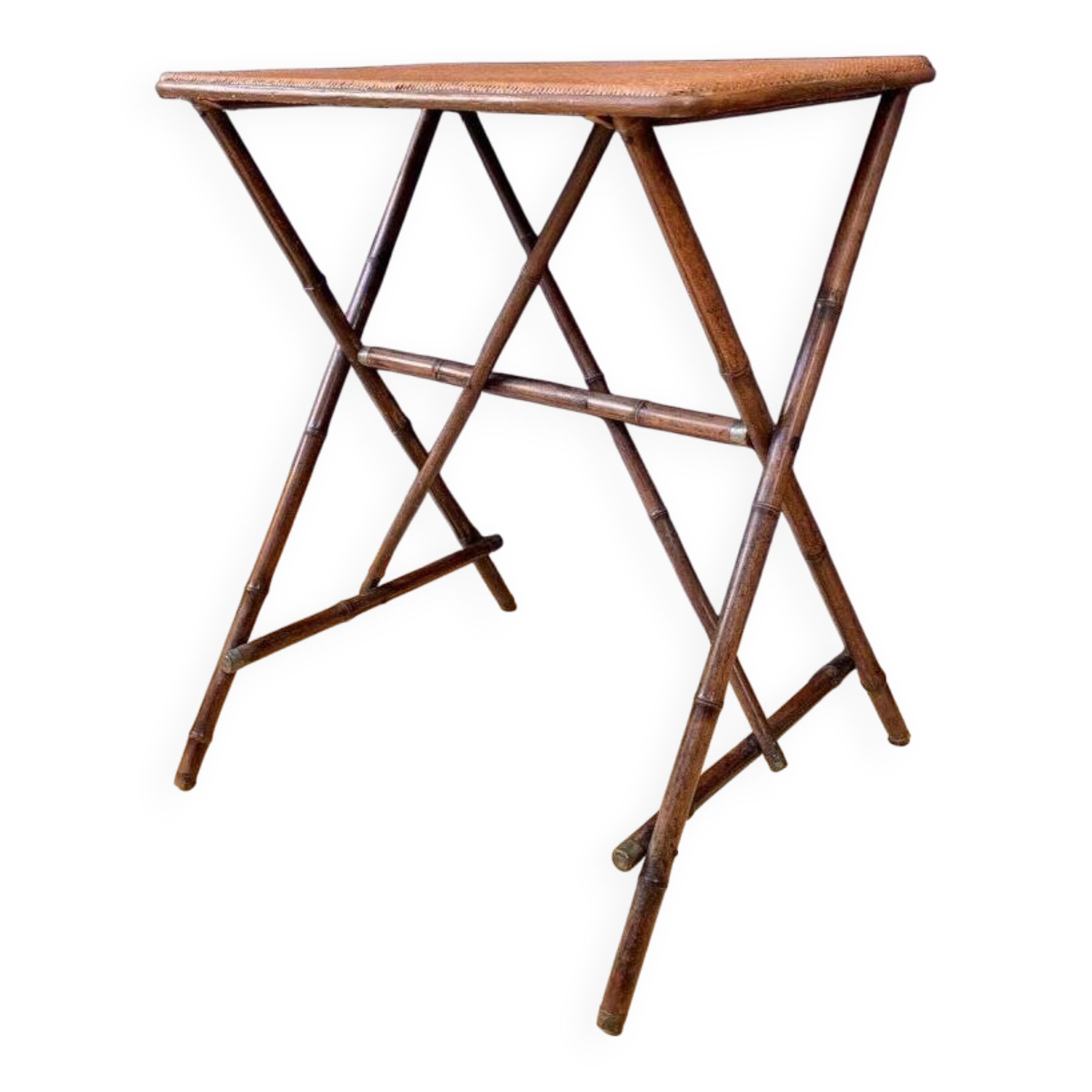 English bamboo side table, 1920s